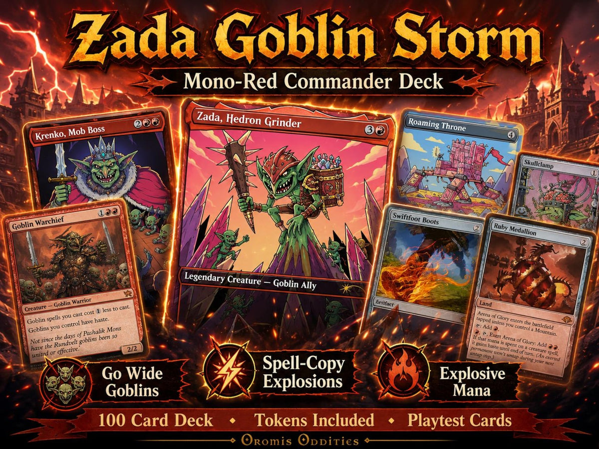 Zada Hedron Grinder Goblin Storm Commander Deck, Mono-Red Playtest Cards — image 1