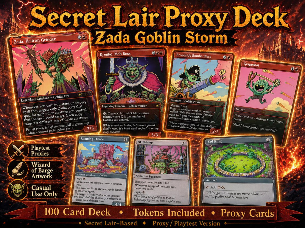 Zada Hedron Grinder Goblin Storm Commander Deck, Mono-Red Playtest Cards — image 4