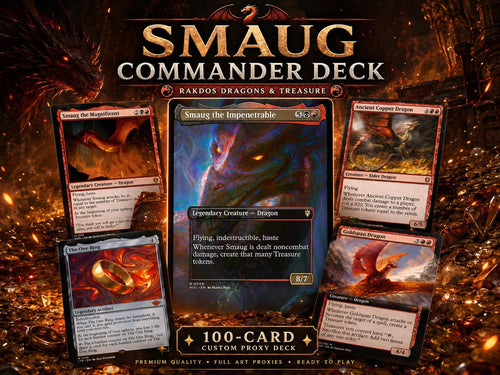 Smaug Commander Deck | Rakdos Dragons & Treasure | 100 Card MTG Proxy / Playtest Deck | Middle-earth Inspired — image 1