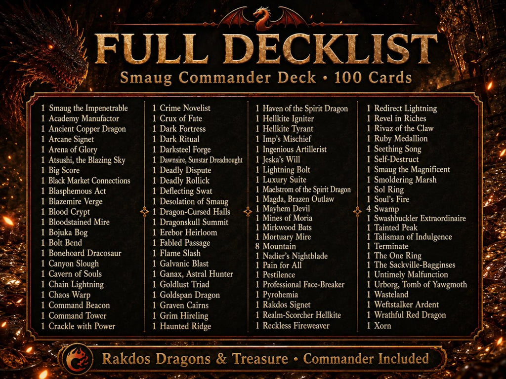 Smaug Commander Deck | Rakdos Dragons & Treasure | 100 Card MTG Proxy / Playtest Deck | Middle-earth Inspired — image 6